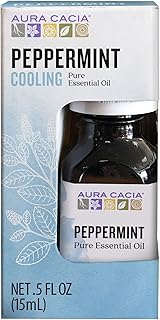 Aura Cacia 100% Pure Peppermint Essential Oil, 100% Pure Therapeutic Grade, 15 ml in Box, Mentha piperita