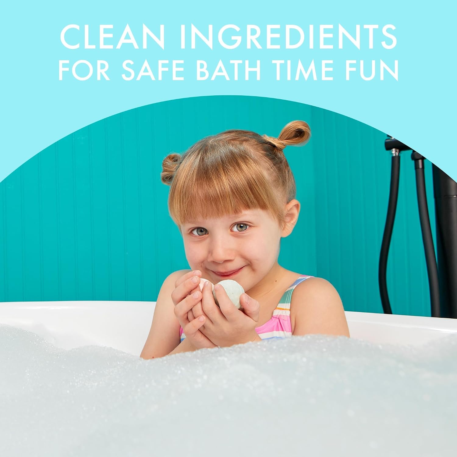 Dabble & Dollop Mini Bath Bombs, Sweet Treat Scents - Natural Origin, Mixable Scents, Clean Ingredients, No Synthetic Dyes, Toddler & Kids Bath Bombs in Resealable Pouches (Set of 24)