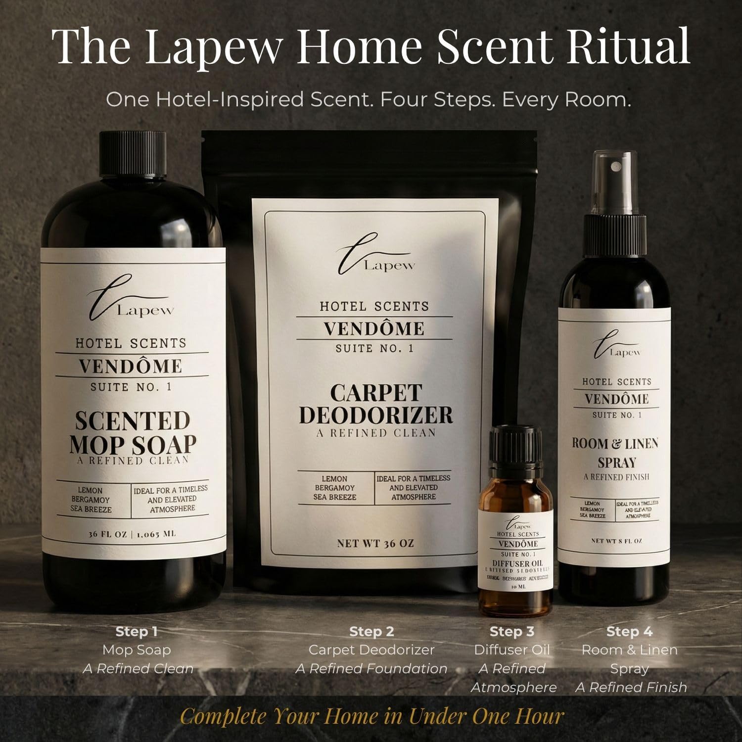 Lapew Hotel Scents Luxury Room Spray | Vendôme Suite 1 | Inspired by the Ritz-Carlton | Linen Spray Air Freshener & Fabric Spray | 8 fl oz