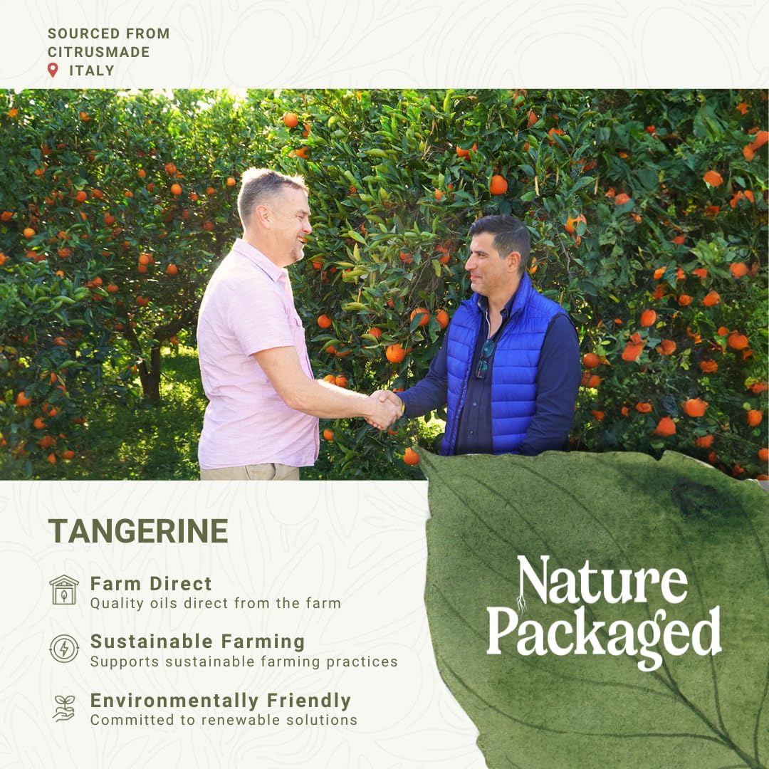 Tangerine Essential Oil - Direct from Citrusmade in Sicily, Italy - Essential Oils for Diffusers & Aromatherapy | 100% Pure Therapeutic Grade (15ml)