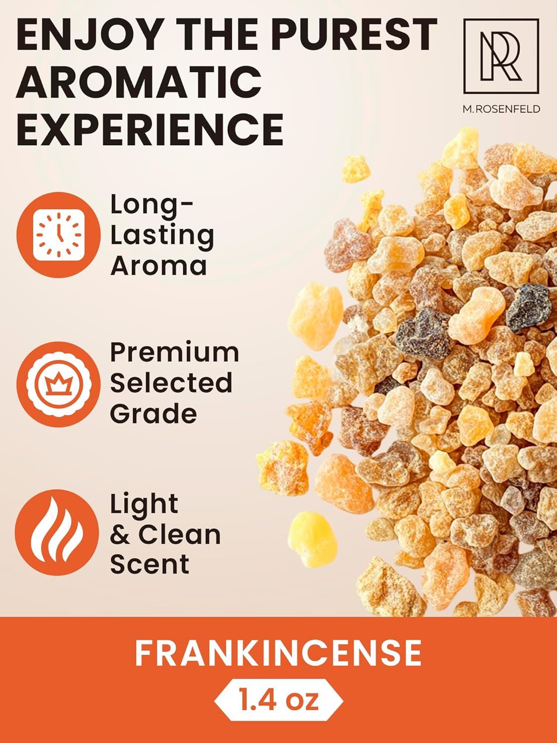 Pure Oman Frankincense Resin - 100% Natural Aromatic Tree Gum Sap, Soothes Mind & Enhances Meditation - 40g