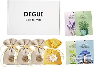 8-Pack Lavender Jasmine, and Cedarwood Scented Sachets Set, Car Rearview Mirror Air Freshener for Drawers Closets Shoe Cabinet, Bathroom, Long-Lasting Fragrance for Women Men Friends Wife