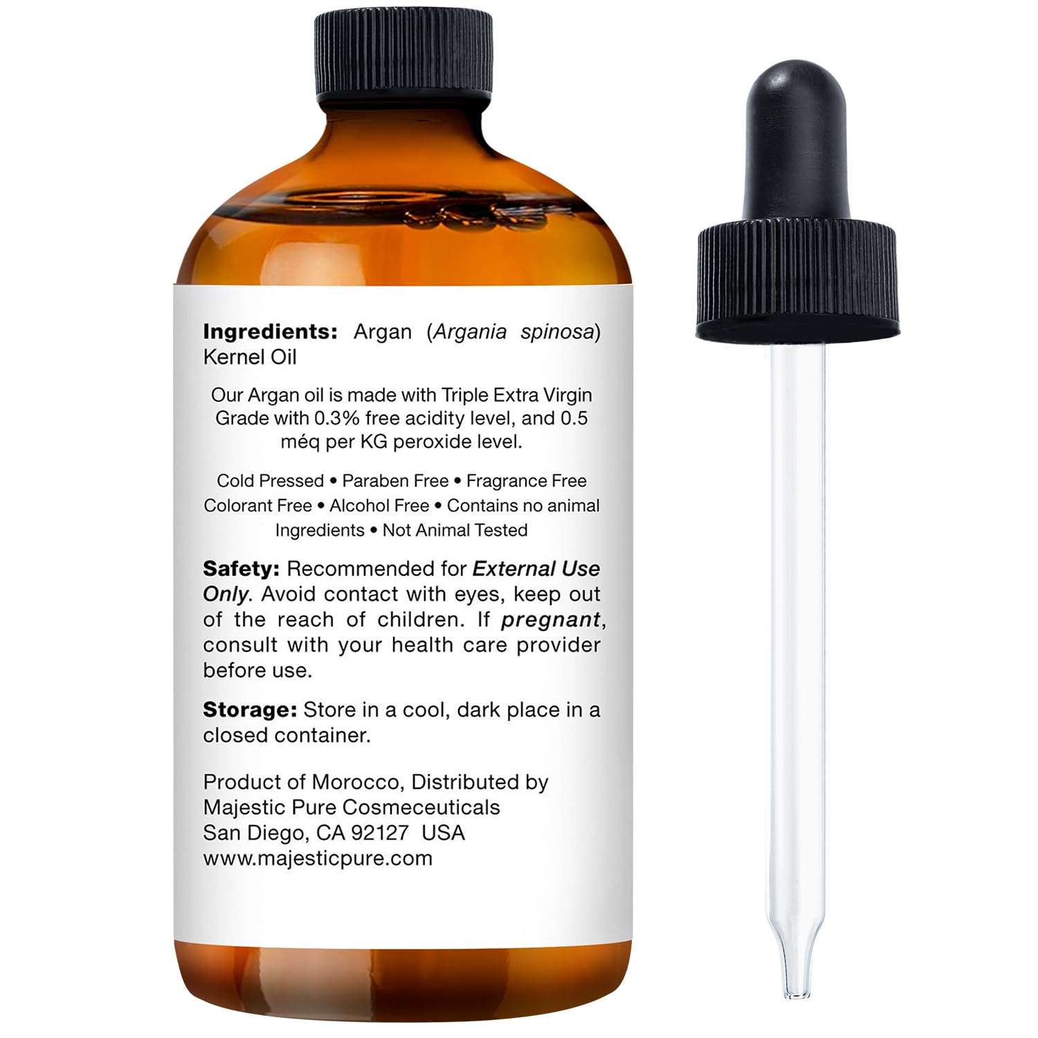 MAJESTIC PURE Moroccan Argan Essential Oil | 100% Pure and Natural Argan Oil | Premium Grade Essential Oils for Hair Care, Home Diffusers, Skin, Aromatherapy, Massage and Humidifiers | 4 Fl Oz