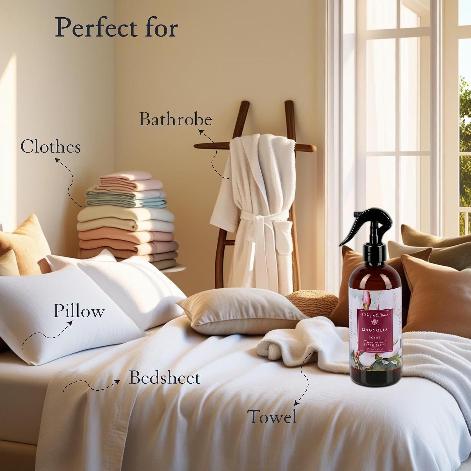 Abbey & Sullivan Linen Spray, Magnolia, 16 oz