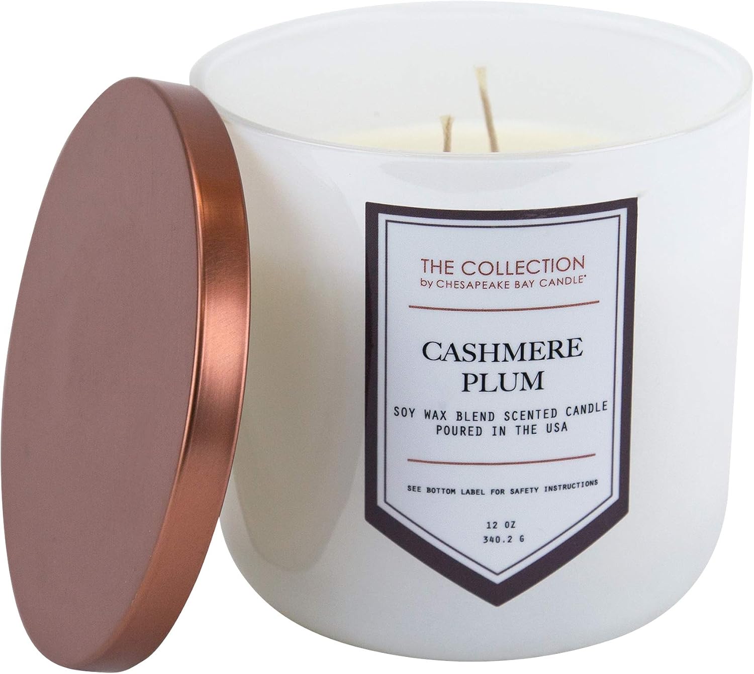 Chesapeake Bay Candle The Collection Two-Wick Scented Candle Cashmere Plum Medium Jar