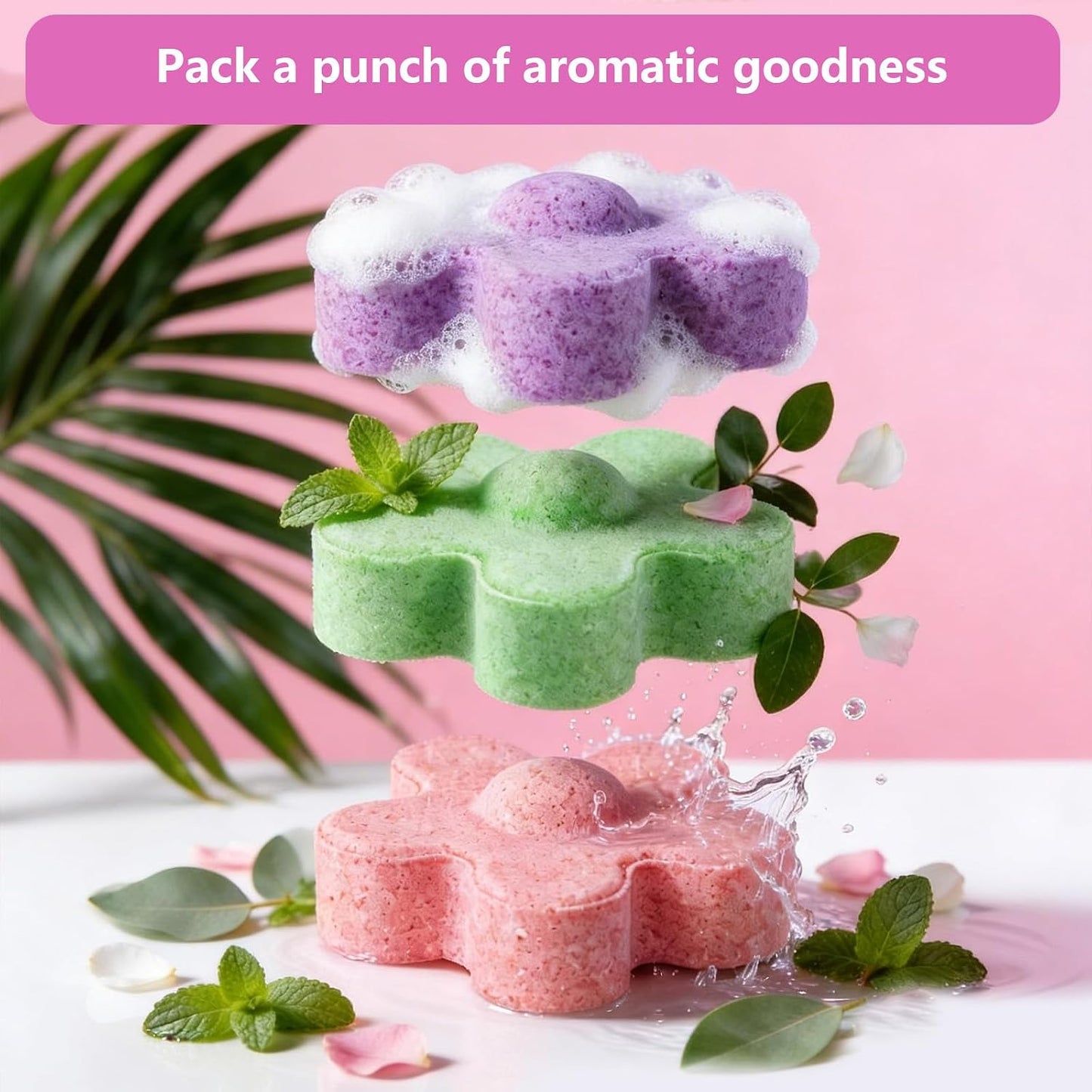 15-Pack Aromatherapy Shower Steamers, Essential Oils Shower Tablets, Shower Melts, 8 Assorted Scents, Graduation Gifts, Self Care Gift, Birthday Gift for Women, Wife, Girlfriend, Relaxing