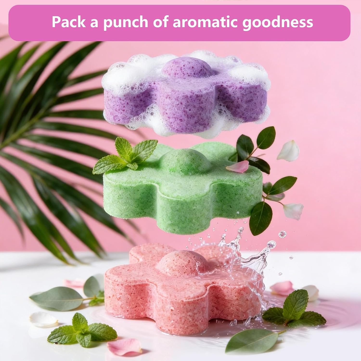 15-Pack Aromatherapy Shower Steamers, Essential Oils Shower Tablets, Shower Melts, 8 Assorted Scents, Graduation Gifts, Self Care Gift, Birthday Gift for Women, Wife, Girlfriend, Relaxing