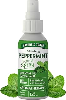 Nature's Truth Peppermint Essential Oil Spray | 2.4 Fluid Ounces | for Aromatherapy | Plant Based, Non-GMO & Gluten Free