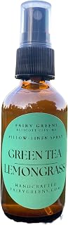 Green Tea and Lemongrass Pillow/Linen/Body Spray by Fairy Greens Lavender Farm in Ellicott City, MD | All Natural | 2oz Amber Bottle