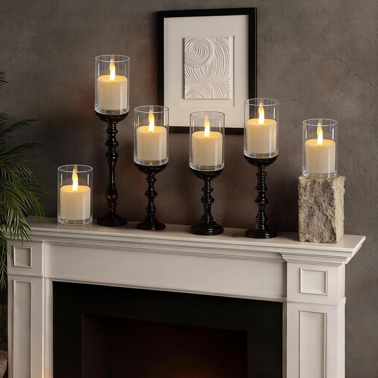 Flickering Flameless Candles, 6 Pack LED Tea Lights Candles with Remote and Timer, 300+ Hours Battery Operated Candles for Votive, 2“x 3” Small Fake Candles for Home Decor Wedding Table Decor