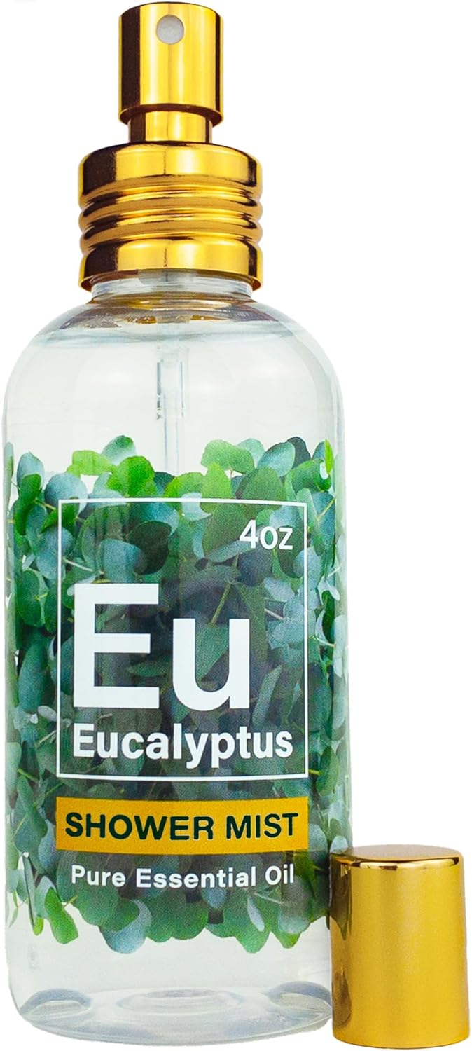 Eucalyptus Shower Spray - Spa-Grade Aromatherapy Shower Mist, 100% Pure Eucalyptus Spray - Essential Oil Steamer, Made in USA (4 oz)