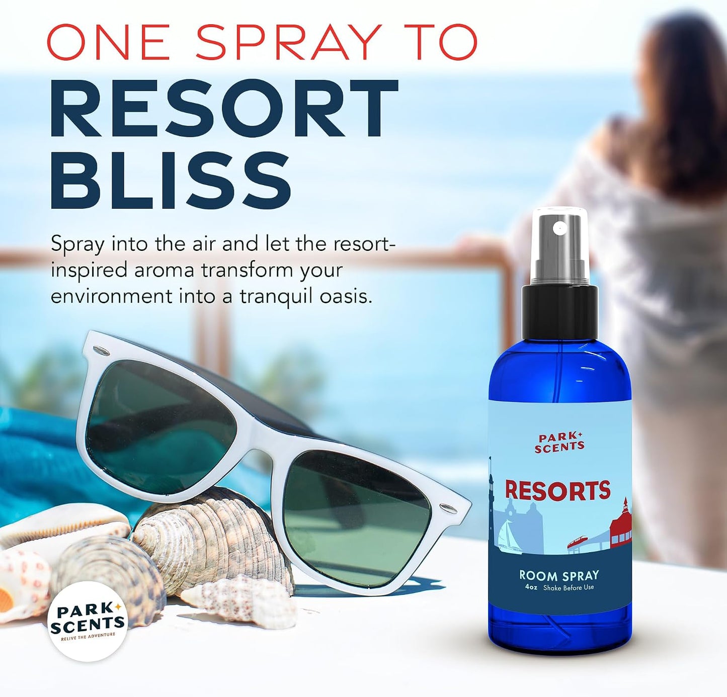 Park Scents Resorts – Floridian Theme Park Inspired Luxury Hotel Fragrance Room Spray – Clover, Aloe, Citrus & Daisy Air Freshener Spray – Birthday Gifts for Women, Sister, Hostess, Best Friend (4oz)