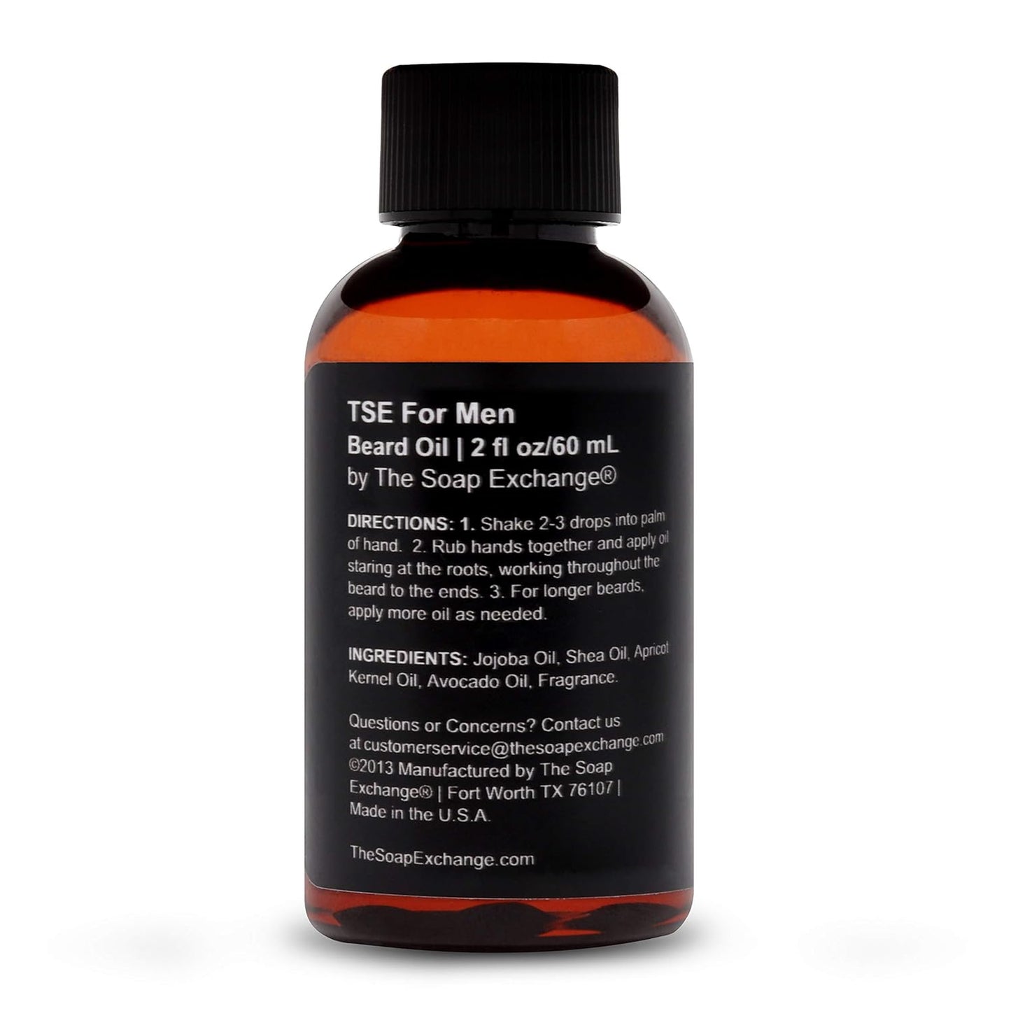 TSE for Men Beard Oil - Cool Mint Scent - Hand Crafted 2 fl oz / 60 ml Deep Conditioner, Nourishing Softener, Natural Ingredients, Stop Itching, Made in the USA.