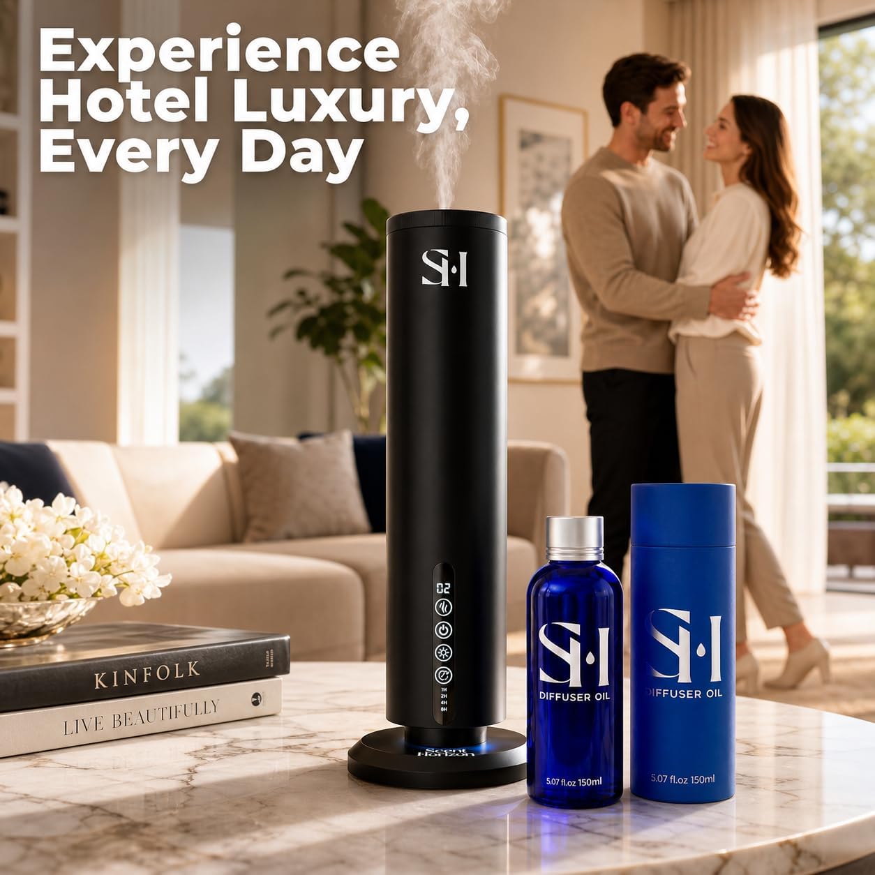 Inspired by 6-Star Hotel Dubai DB04 Hotel Scent Diffuser Oil | 5.07 Fl oz (150 ml) - Waterless Diffuser Oil Refill & Highly Concentrated Fragrance Oil, Diffuser Oil Scents, Hotel Oil Diffuser