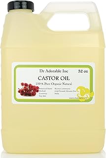 Dr Adorable - 32 Oz - Premium Castor Oil - 100% Pure Natural Organic Cold Pressed Virgin 1 Quart / 2 LB