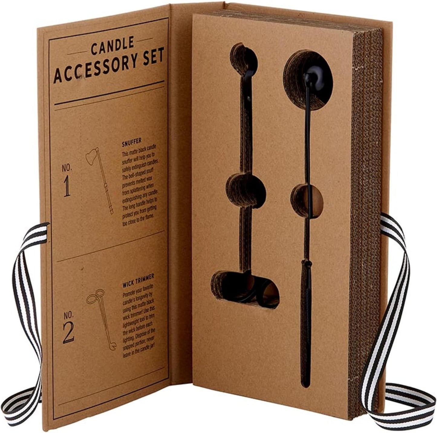 Needzo 2-in-1 Boxed Accessory Kit for Candles, Includes Candle Snuffer and Wick Trimmer, Gifts for Aromatherapy Lovers, Set of 2