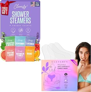 Cleverfy Self-Care Essentials: 6 Shower Steamers & 3-Pack TShape