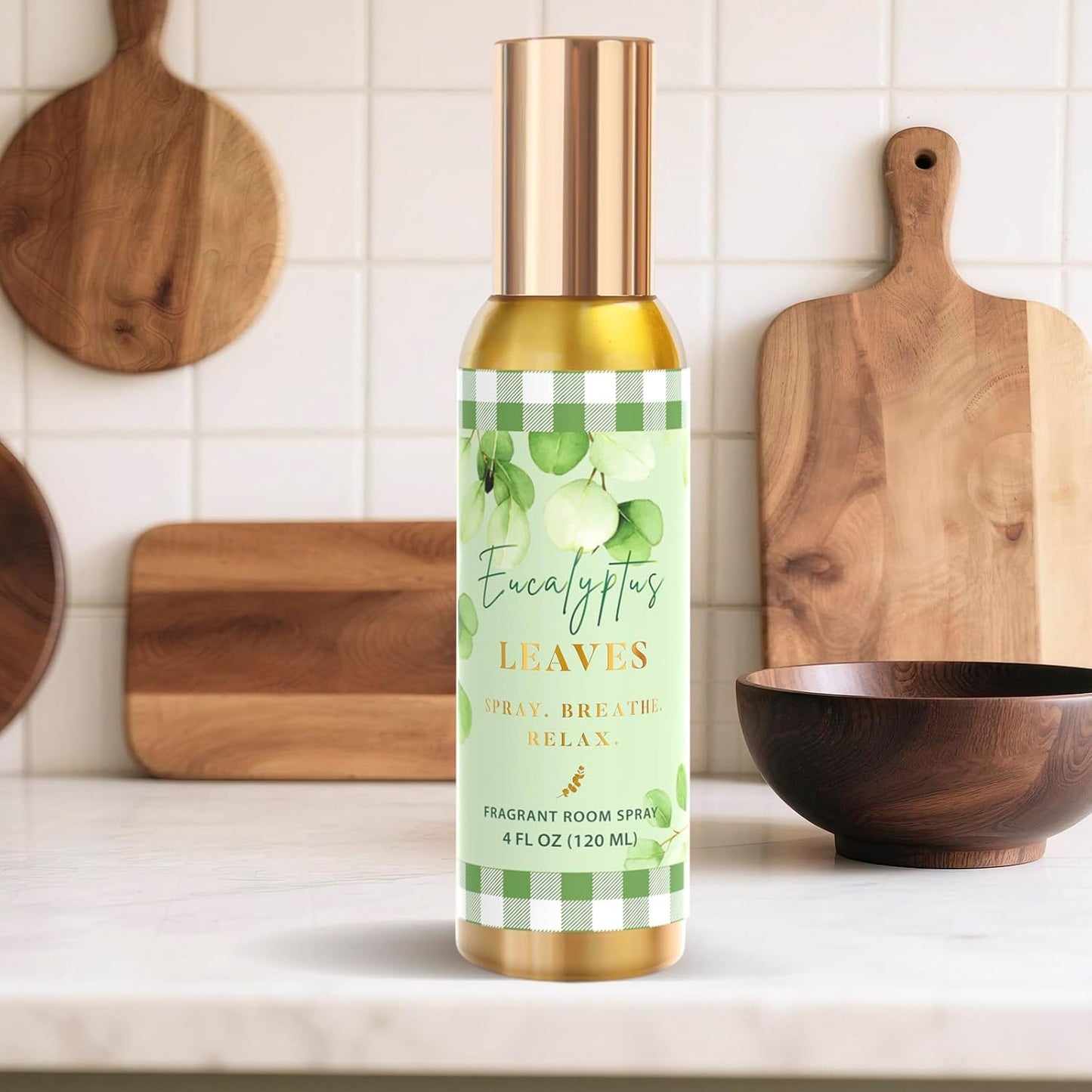 Room Spray, Eucalyptus Leaves, 4 fl oz, Air Freshener for Home, Long-Lasting Odor Eliminator for Bathroom and Office