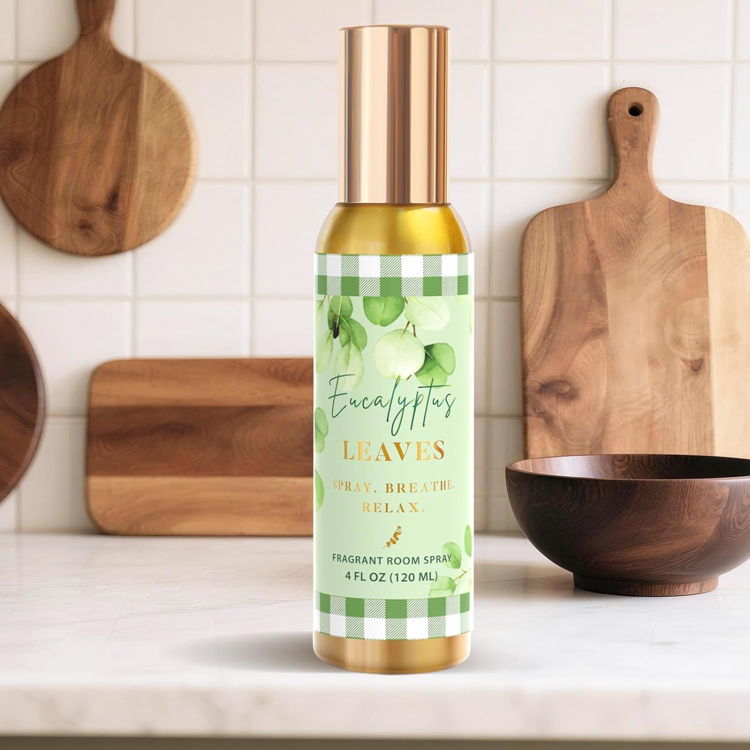 Room Spray, Eucalyptus Leaves, 4 fl oz, Air Freshener for Home, Long-Lasting Odor Eliminator for Bathroom and Office