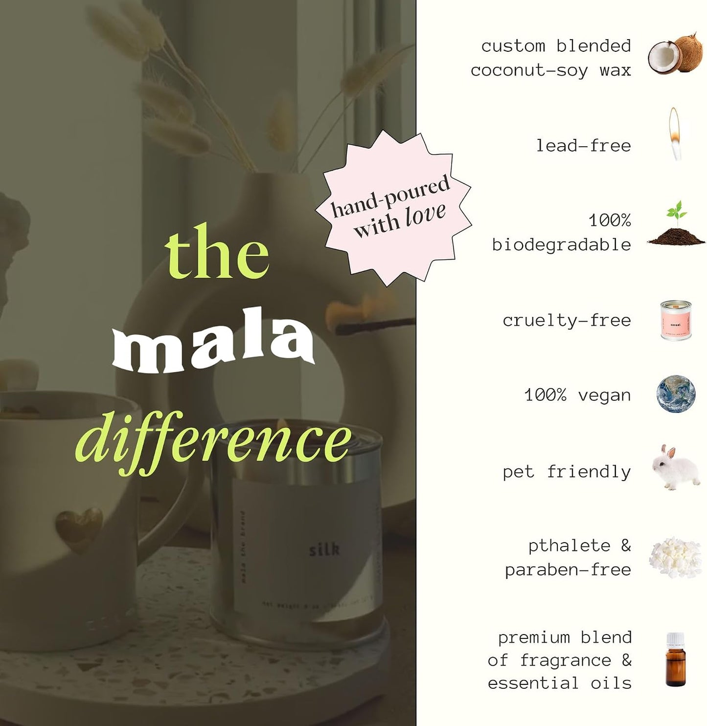 Mala The Brand Silk Candle, 192 GR