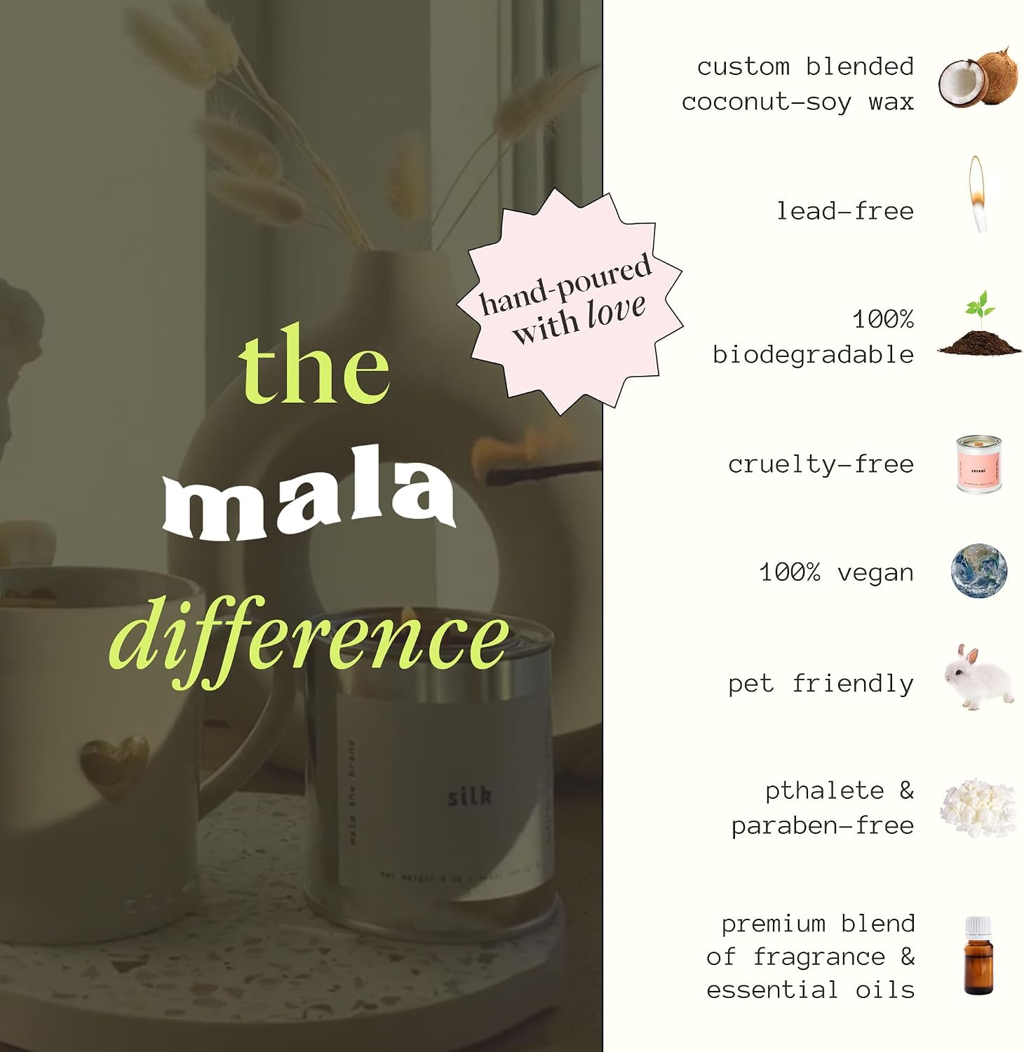 Mala The Brand Silk Candle, 192 GR