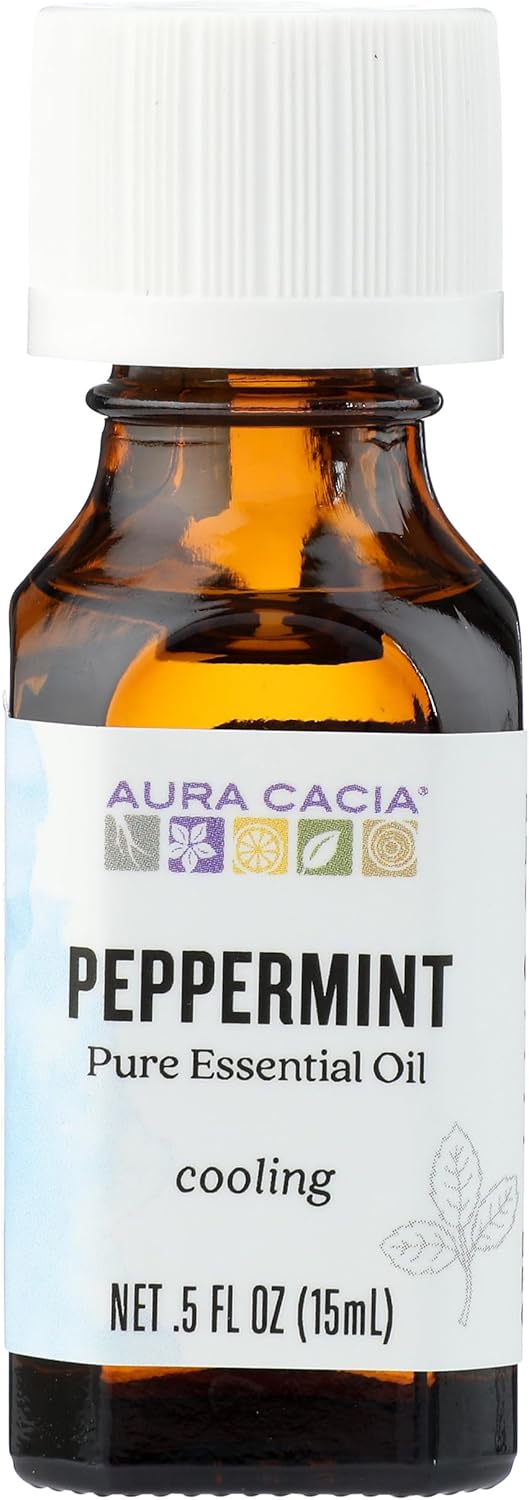 Aura Cacia Peppermint Essential Oil, 0.5 FZ