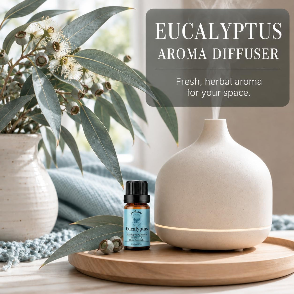 yethious Eucalyptus Essential Oil for Diffuser
