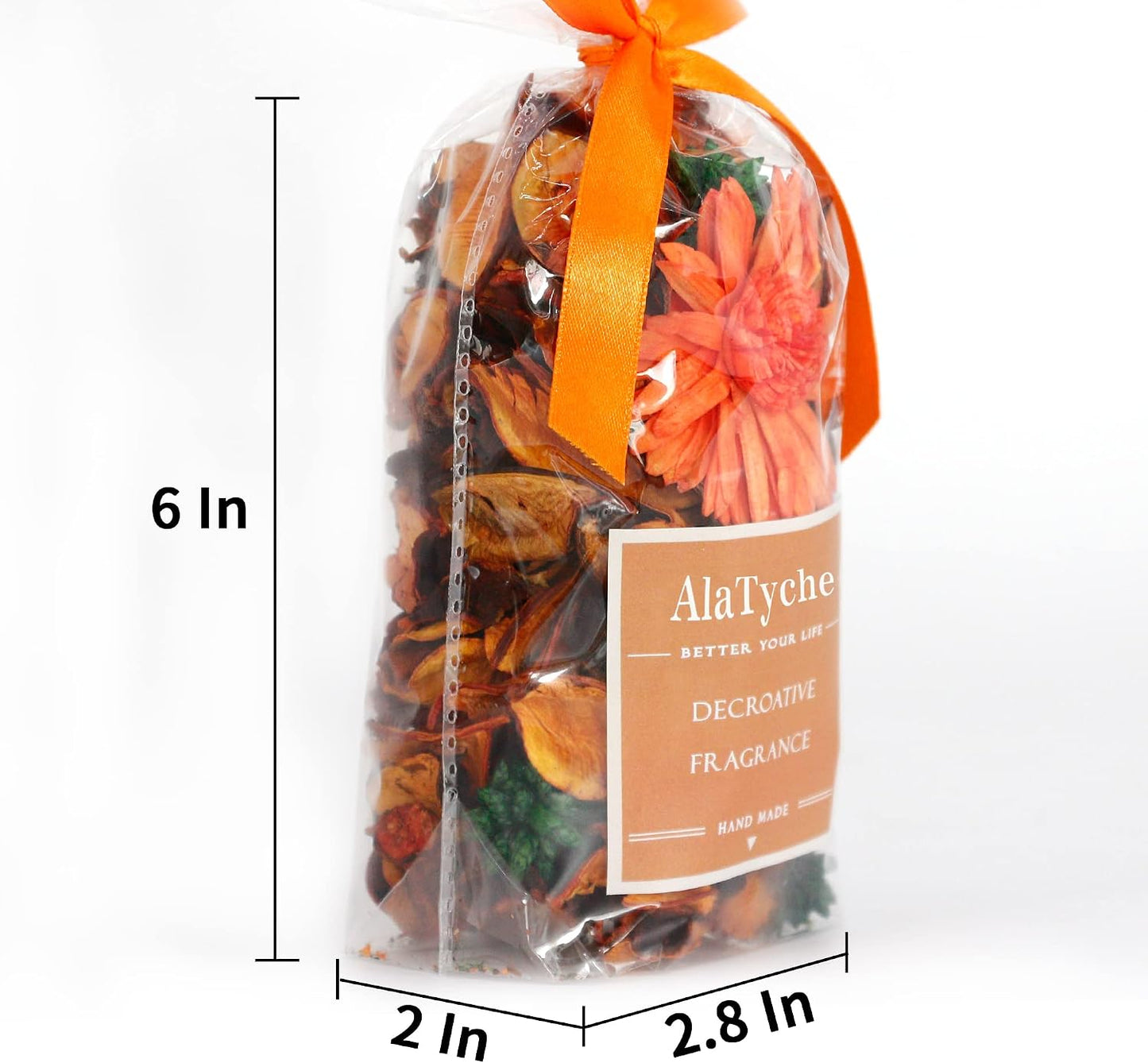 Potpourri Bags, Citrus Orange Scented Potpourri Bowl Filler, Decorative Dried Flower,Vase Filler,Home Fragrance Sachet,Gift-Mini