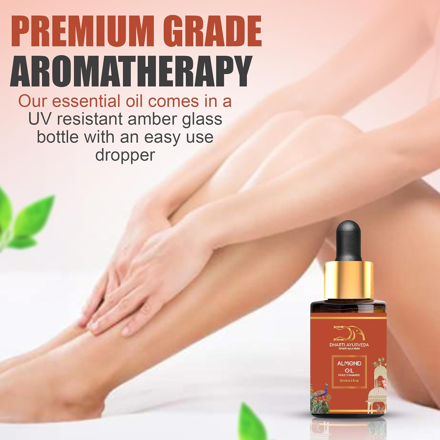 Almond Essential Oil with Dropper - 100% Pure Natural Undiluted and Plant Based - Premium Grade Aromatherapy for Skin & Hair Care, and Massage - 30ml (30, Almond)