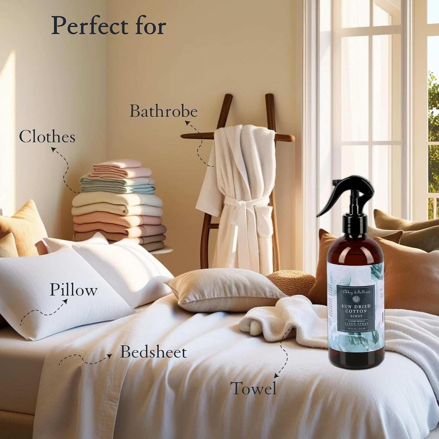 Abbey & Sullivan Linen Spray, Sun Dried Cotton, 16 oz