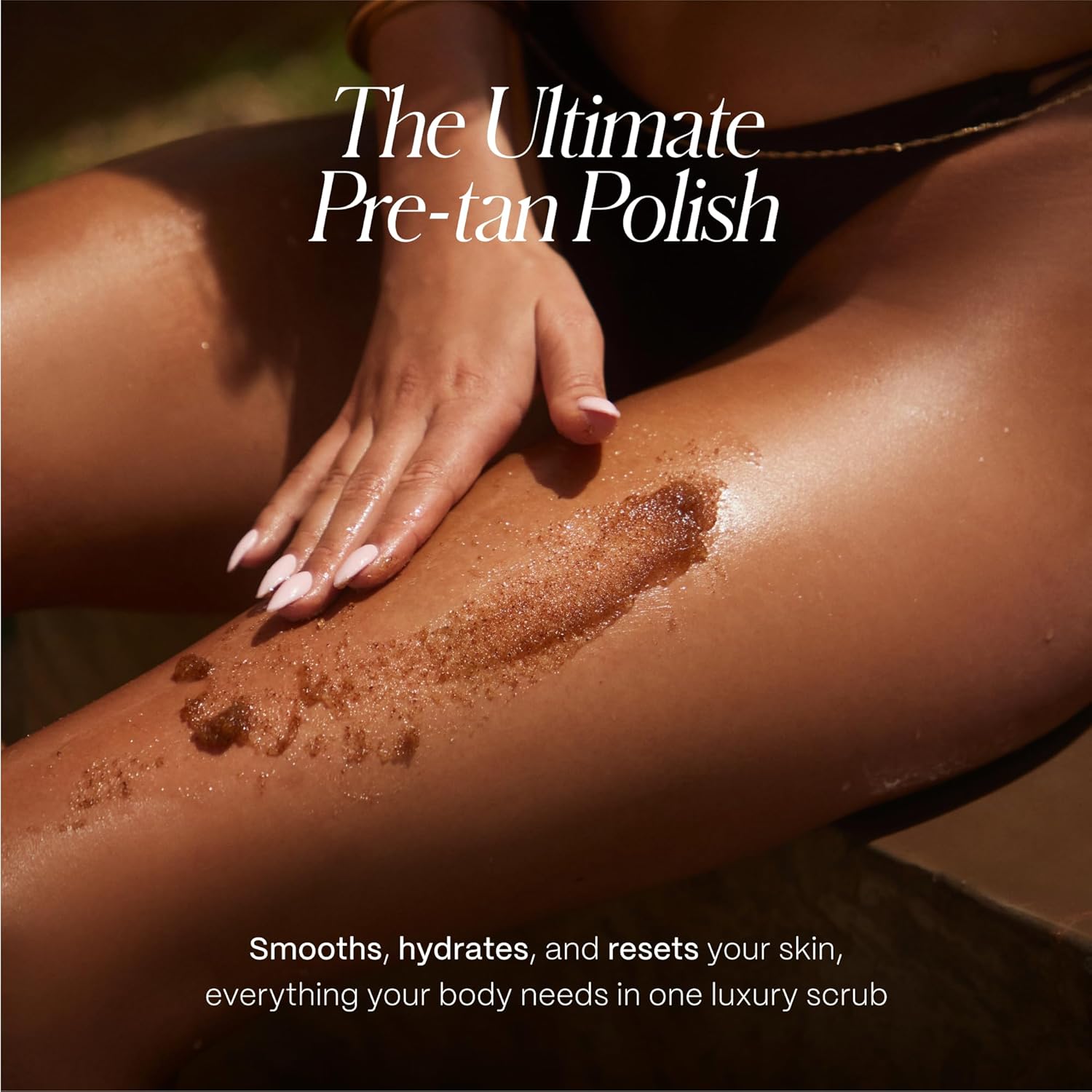 Filter by Molly-Mae Body Polish | Moisturizing Body Scrub with Apricot Kernel Oil & Shea Butter | Self Tan Remover & Pre-Tan Exfoliating Scrub | Anti-Inflammatory | Smoothing & Luxurious 300ml