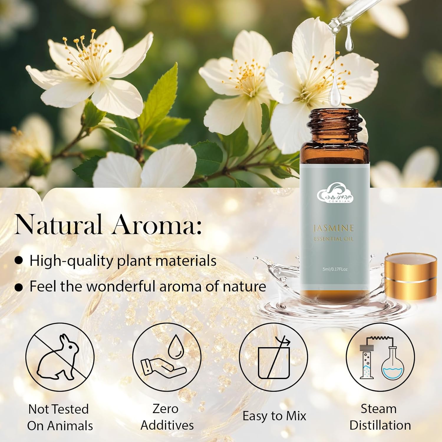 Fragrance Essential Oils Set - 14pcs, Aromatherapy Oils for Skin, Diffusers, Home Care, Humidifier Laundry, Candle Making - Tea Tree, Sandalwood, Lavender, Vanilla, Eucalyptus and More (5mL)