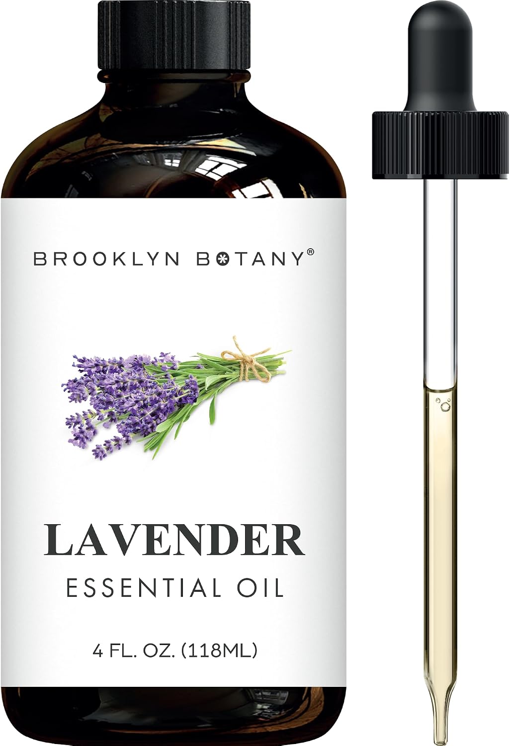 Brooklyn Botany Lavender Essential Oil - Huge 4 Fl Oz