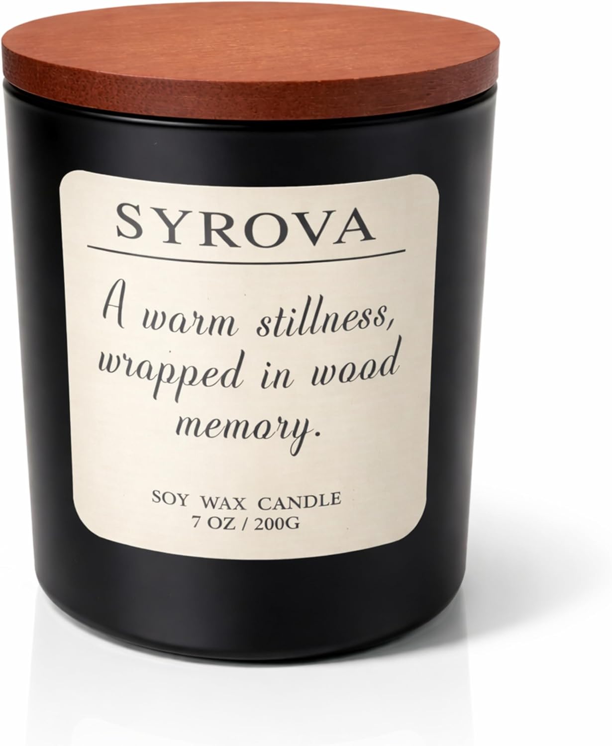 Vanilla & Cedarwood Candle, Luxury Scented Soy Candle 7oz, Cozy Sweet Fragrance for Home, Long Lasting Aromatherapy Candle, Gift for Women, Modern Jar Candle