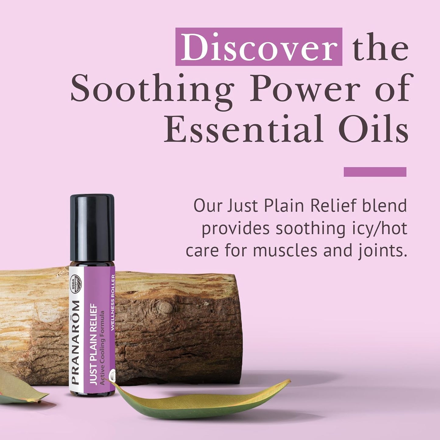 Pranarom - Just Plain Relief Essential Oils, Relaxing Aromatherapy Oils, Organic Essential Oil Blend, Essential Oils with Lavender, Peppermint & Helichrysum, 8mL