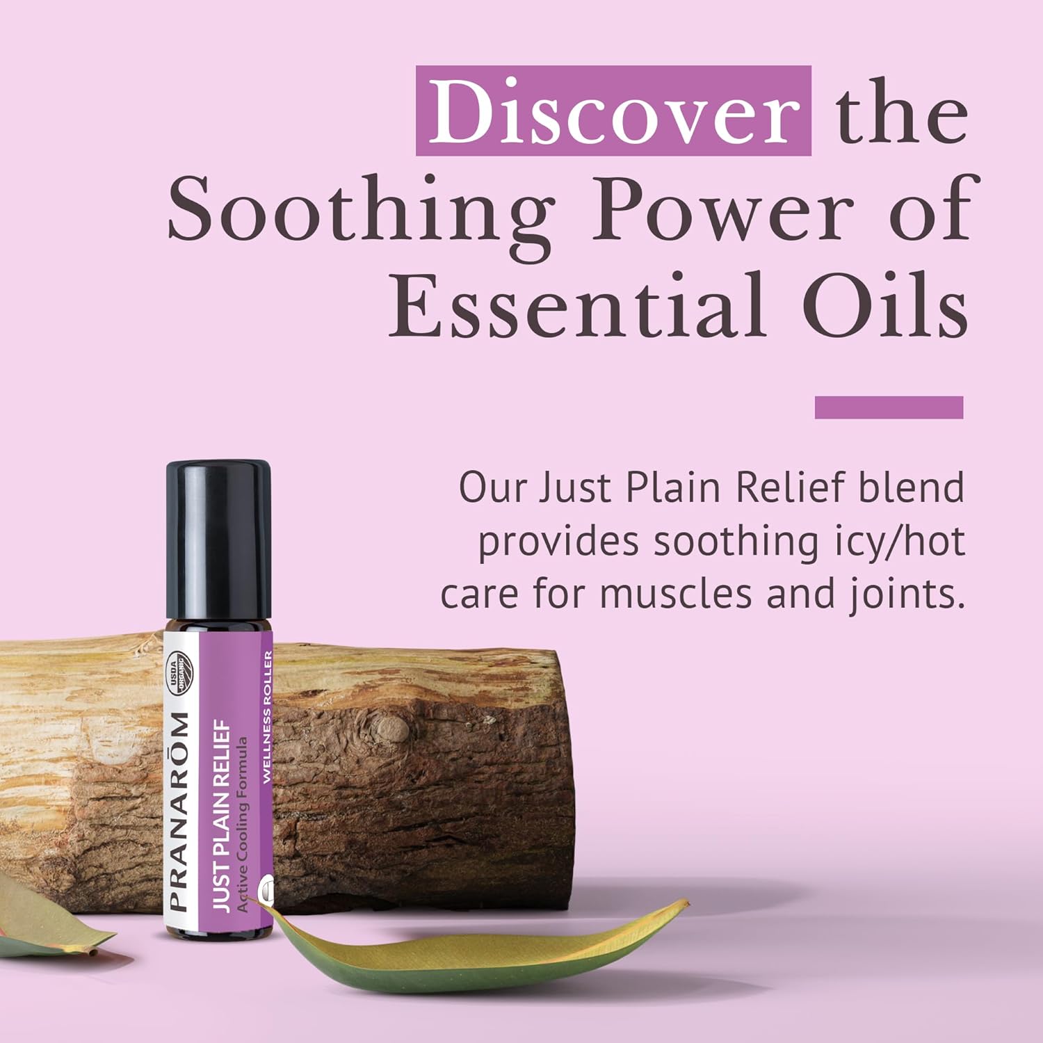 Pranarom - Just Plain Relief Essential Oils, Relaxing Aromatherapy Oils, Organic Essential Oil Blend, Essential Oils with Lavender, Peppermint & Helichrysum, 8mL