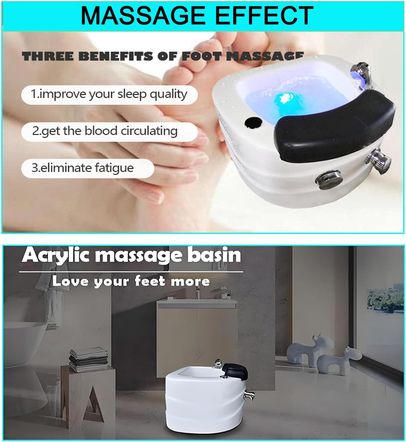 Foot Spa Massager,Bubble Bath Spa,Health Equipment,Foot Bath Sink Massage,Long-Lasting Heat Insulation,Seamless Antibacterial Design,Body Recovery Equipment,A