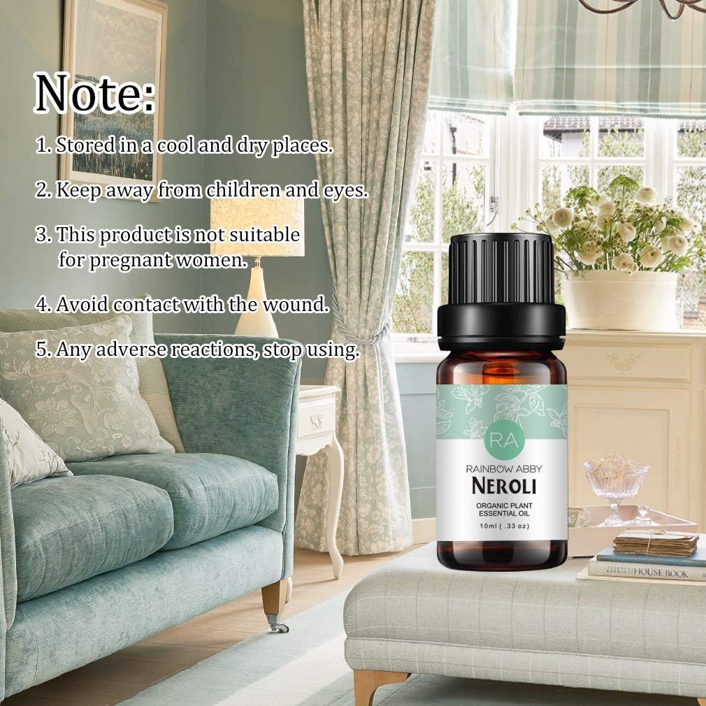 Neroli Essential Oil 100% Pure Oganic Plant Natrual Flower Essential Oil for Diffuser Message Skin Care - 10ML