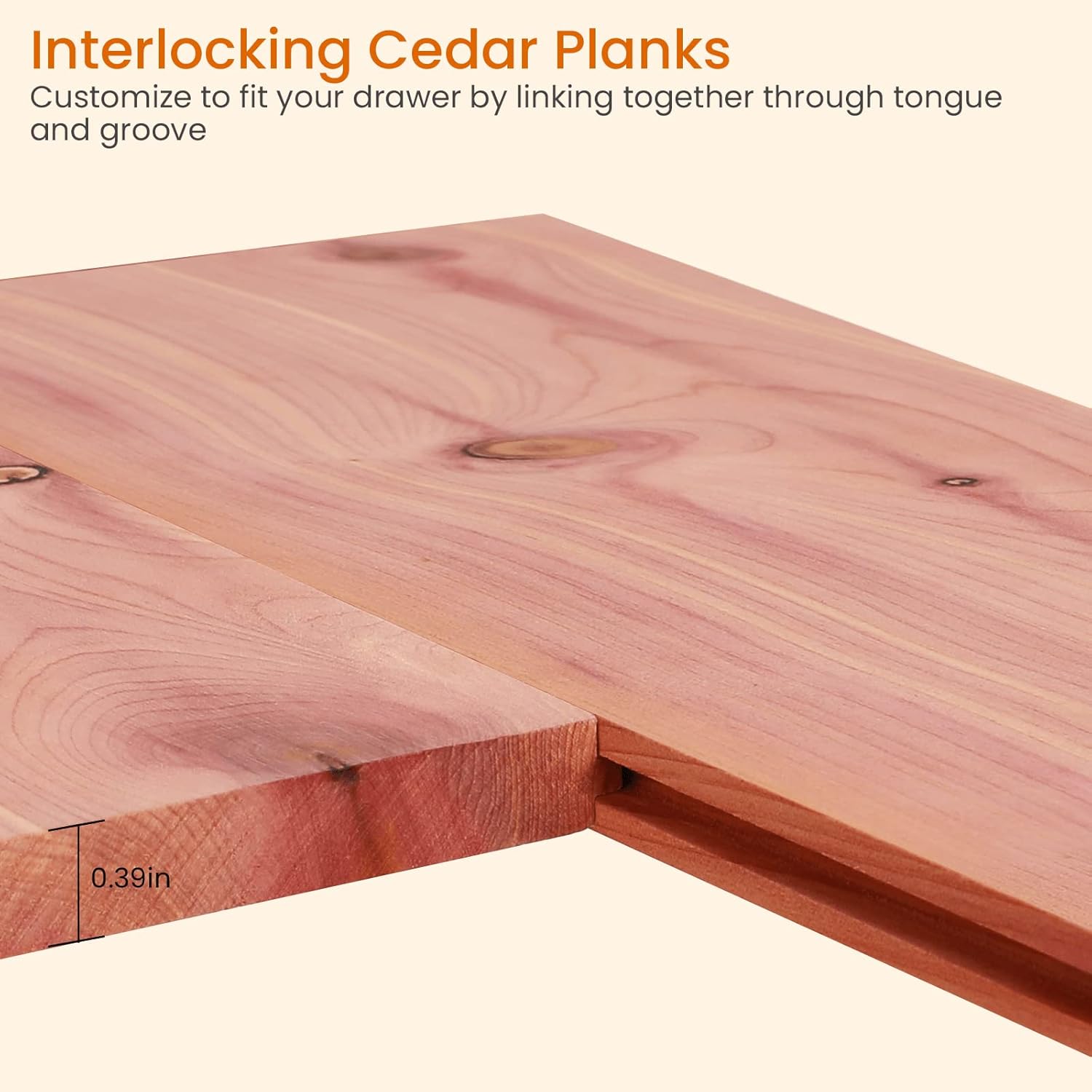 Homode Cedar Blocks and Cedar Closet Liner Planks, Tongue and Groove, 100% Aromatic Red Ceder Wood for Closets and Drawers
