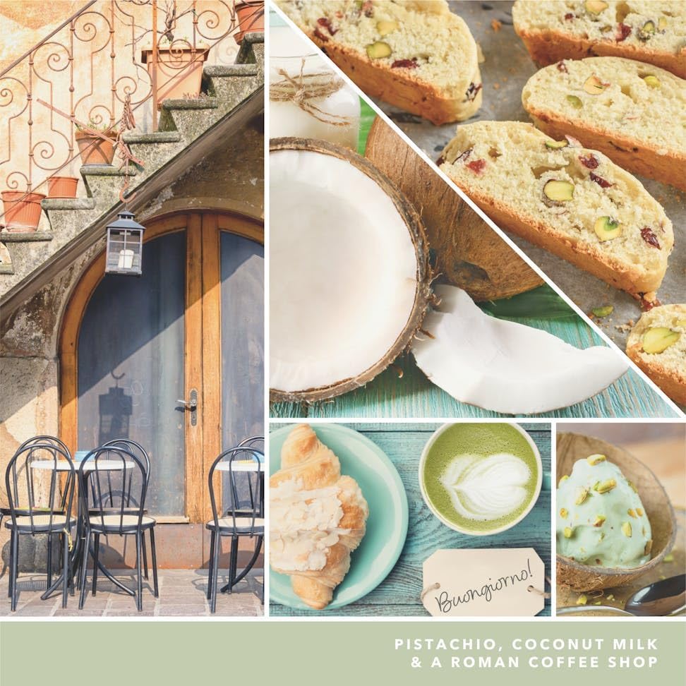 Yankee Candle Mini Jar Scented Candles, Small Single Wick Candle Set for Home Fragrance, Soy Wax Blend, Long Lasting Burn, Hello Italy Collection, Pistachio Latte (Pack of 4)