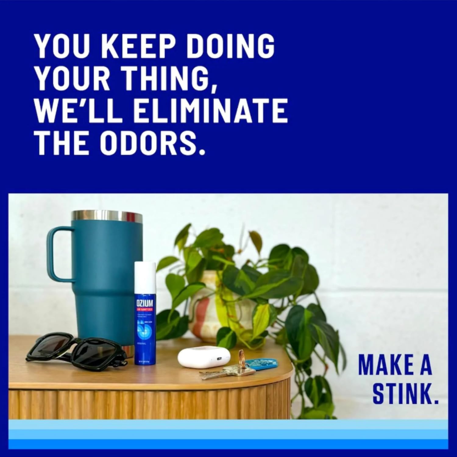 Ozium 0.8 oz. Air Sanitizer & Odor Eliminator for Homes, Cars, Offices and More, Original Scent