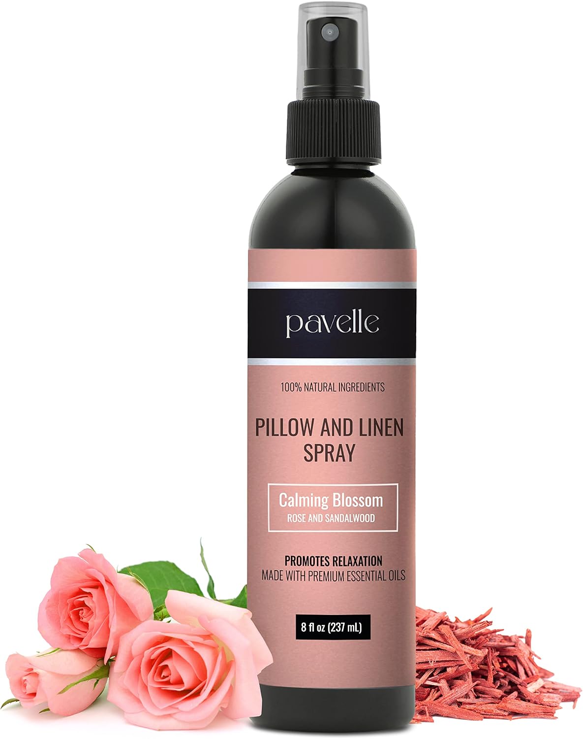 Pavelle Pillow & Linen Spray Relaxing Aromatherapy Room Refresher & Mist for Sheets & Bedding Natural Essential Oils for Deep Sleep, Stress & Anxiety Made in the USA 8 Fl Oz, Calming Blossom
