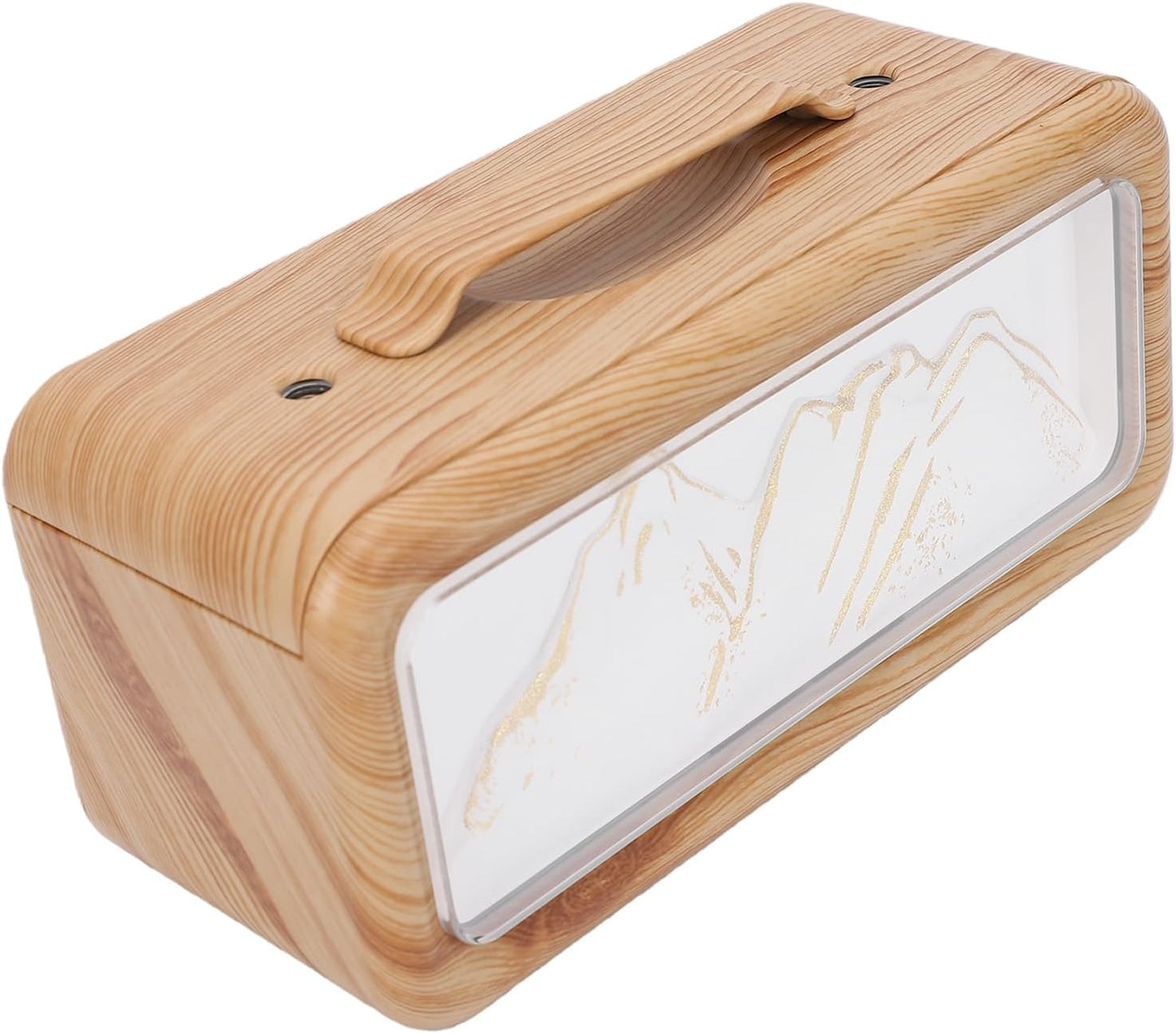 Essential Oil Diffuser Humidifier 600ml, Dual Spray Cool Mist Aromatherapy Diffuser with Light, Portable Fragrance for Home Bedroom Office, Light Wood Grain