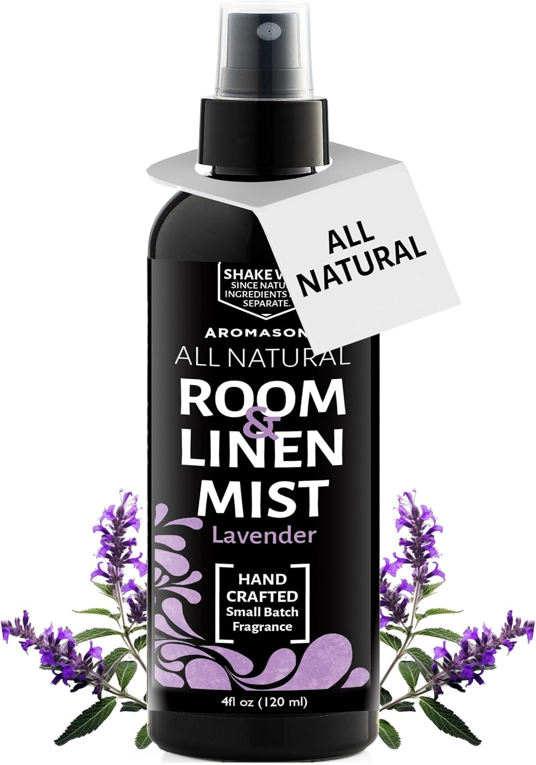 Aromasong All Natural Lavender Spray for sleep - Room & Linen Spray for Pillows and Sheets - Lavender Bed Spray Home Air Freshener & Deodorizer - Calming Essential Oil Spray for Sleeping…