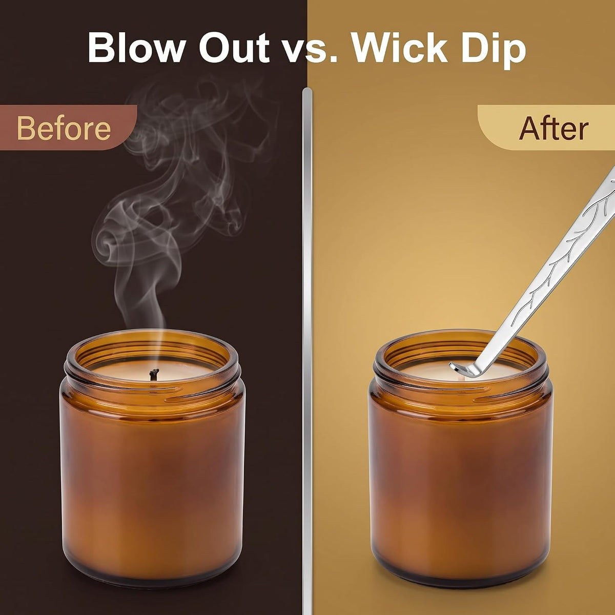 1 Pc Candle Wick Dippers Stainless Steel Wick Hook Candle Accessories for Putting Out Extinguish Candle Holders Wick Flame Safely (Silver)