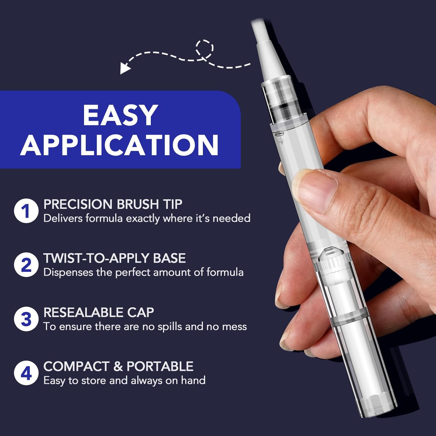 Toenail Fungus Treatment Extra Strength, Nail Fungus Pen, 25% Undecylenic Acid with added Tea Tree Oil, Jojoba, Clove Bud Oils & Aloe, Fast-Acting Solution for Toe & Fingernail Fungi, 5PCS