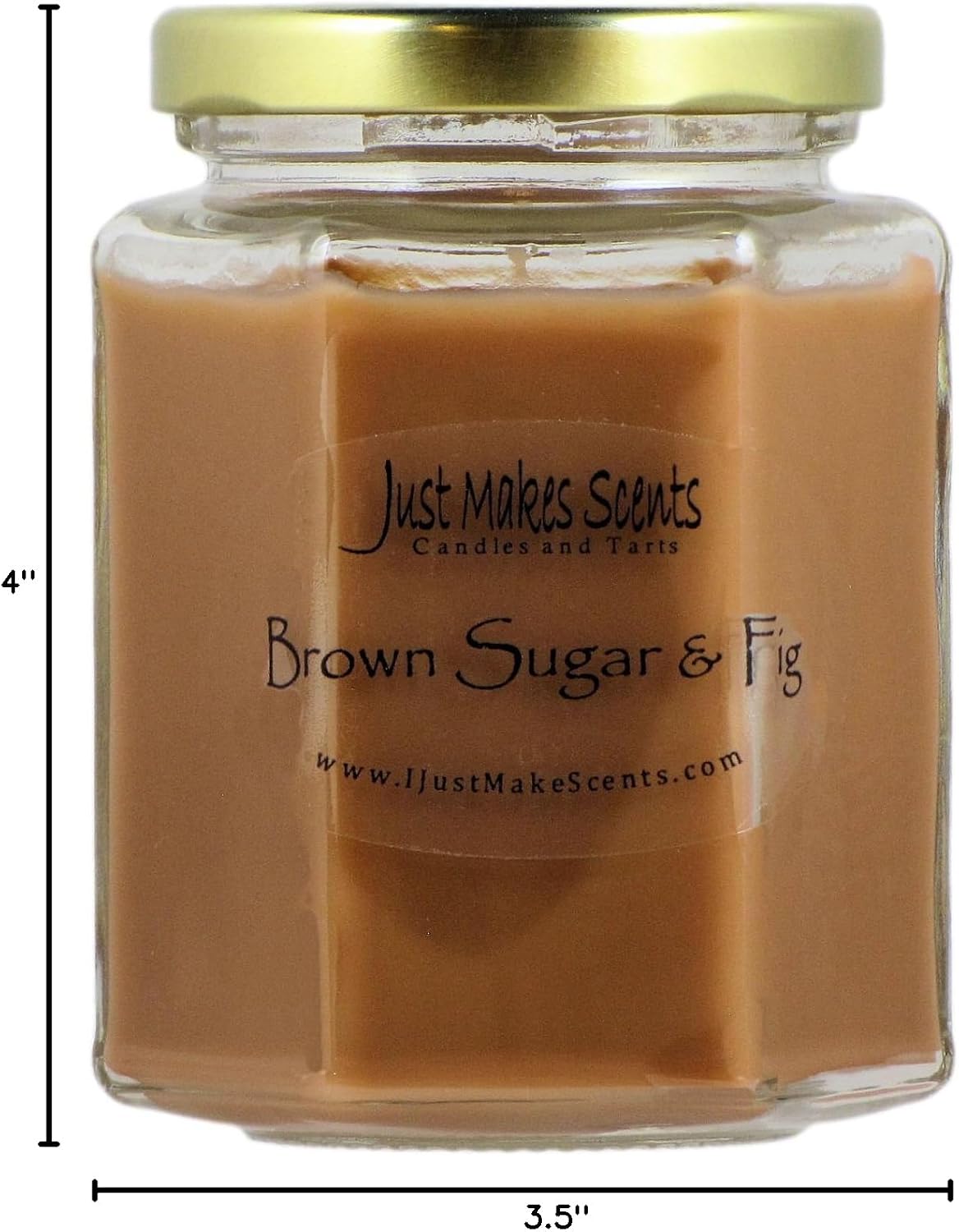 Brown Sugar & Fig Scented Blended Soy Candle by Just Makes Scents