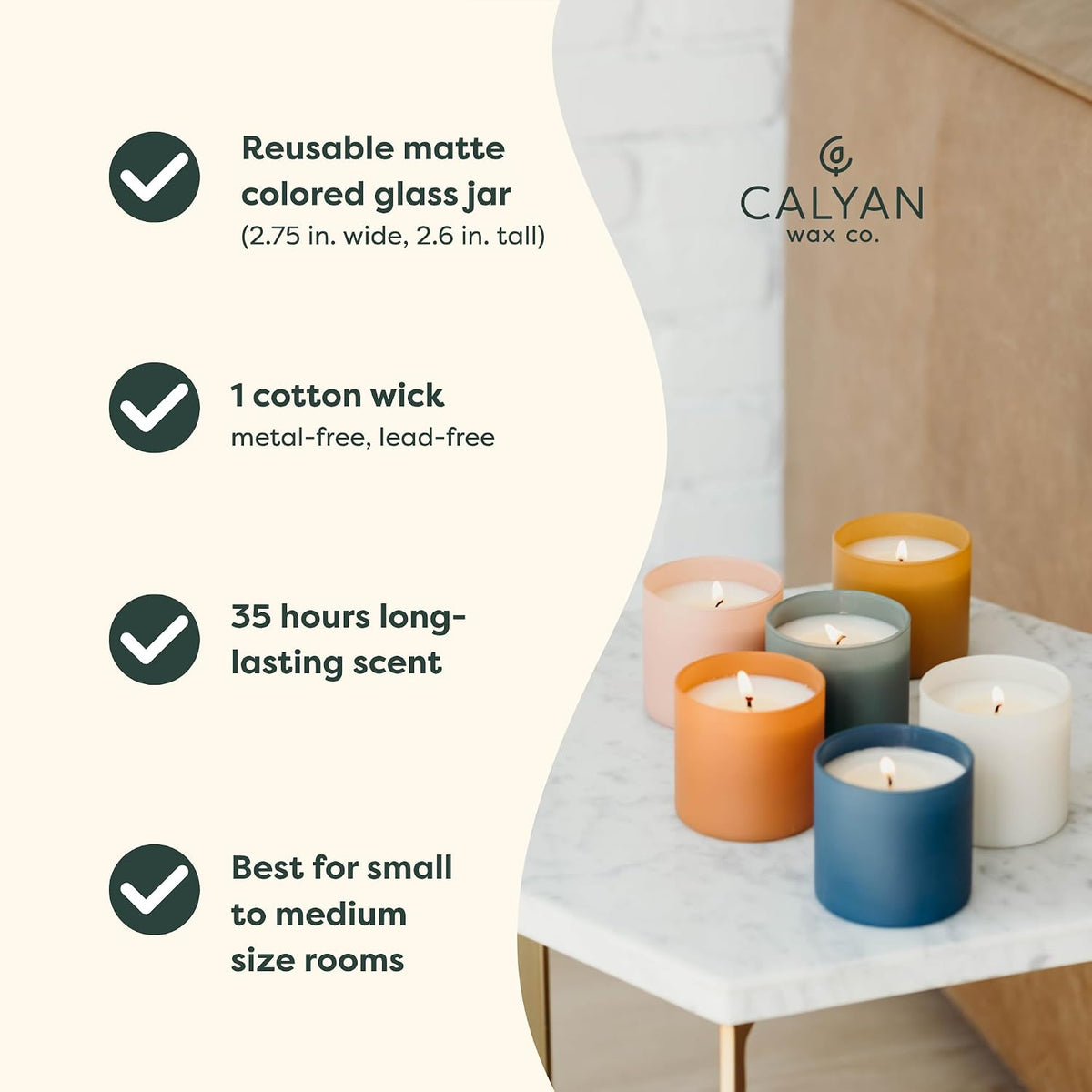 Calyan Wax Co. Dignity Series Evergreen &amp; Eucalyptus Bourbon Scented Candle