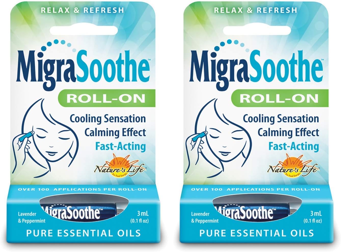 Health From the Sun MigraSoothe | Cool & Refreshing Effect| Essential Oil Roll-On Stick | 2 Pack