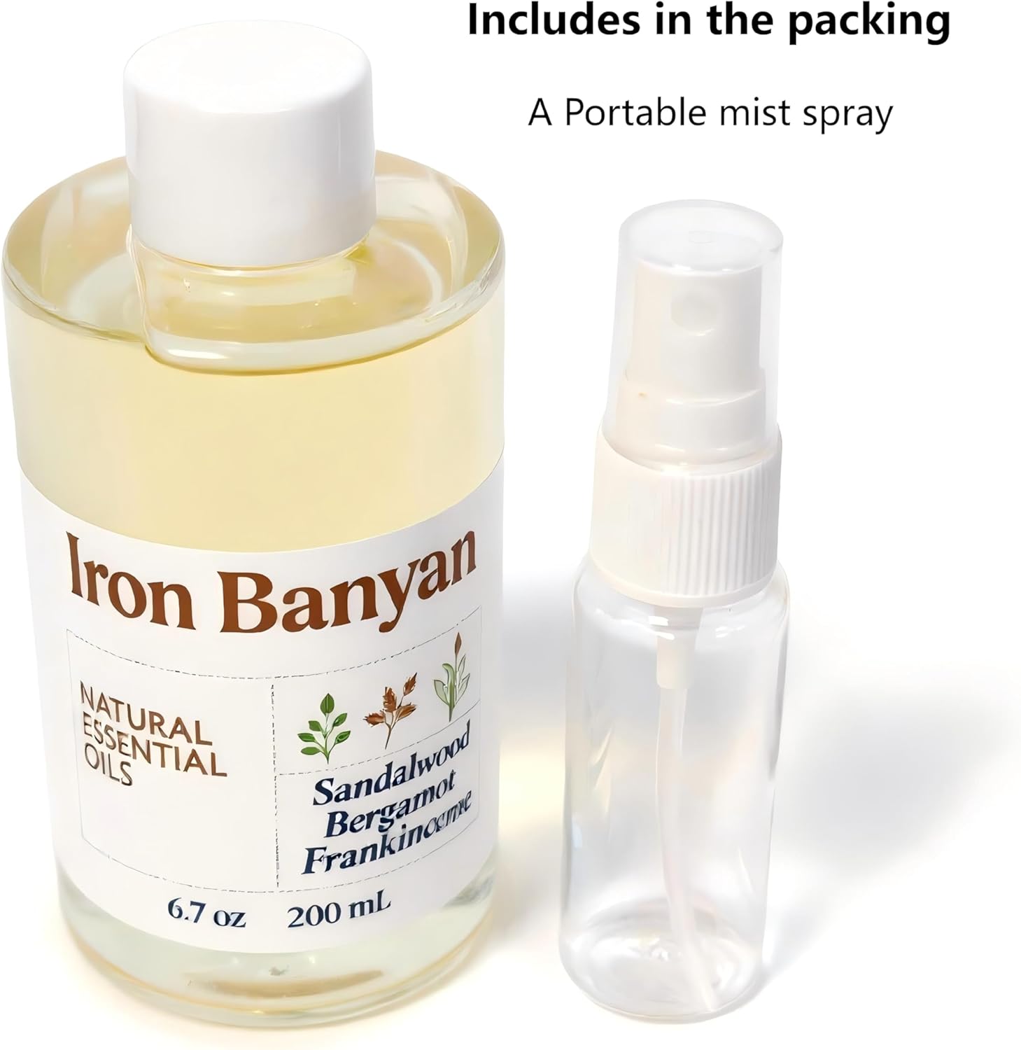 Sandalwood Bergamot Frankincense Essential Oil Blend 200ML - for Home Aromatherapy Diffuser
